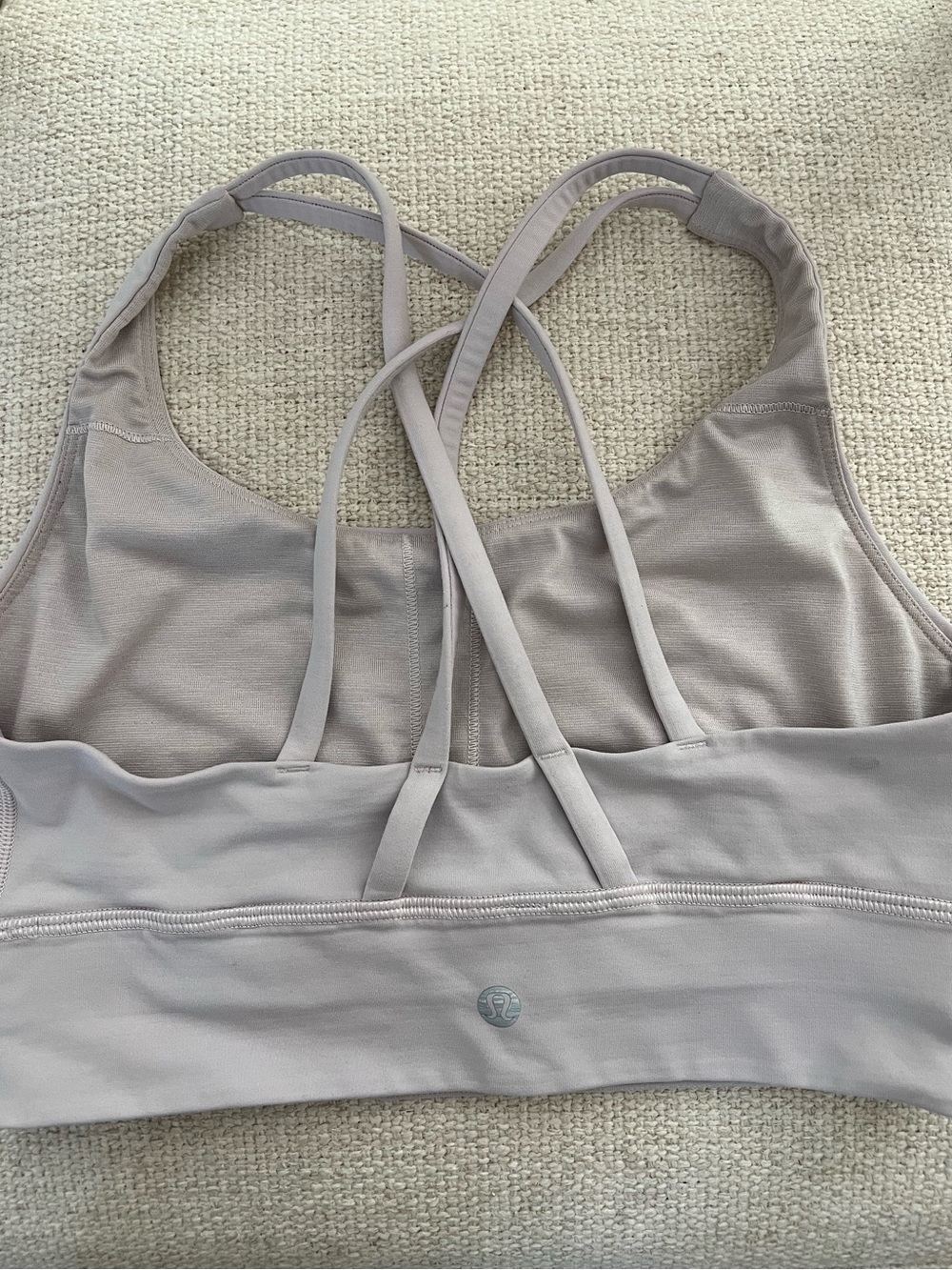 Lululemon Energy Bra Long Line *Medium Support B-D Cup Size 6 Beige LW2AV0S